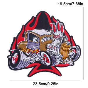 Grand écusson dorsal brodé Live To Ride style biker - vue 6