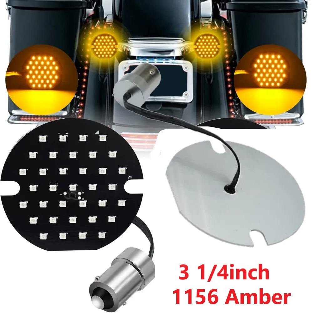 Clignotant LED plat rond 3 1/4 pouces pour Harley-Davidson - vue 8