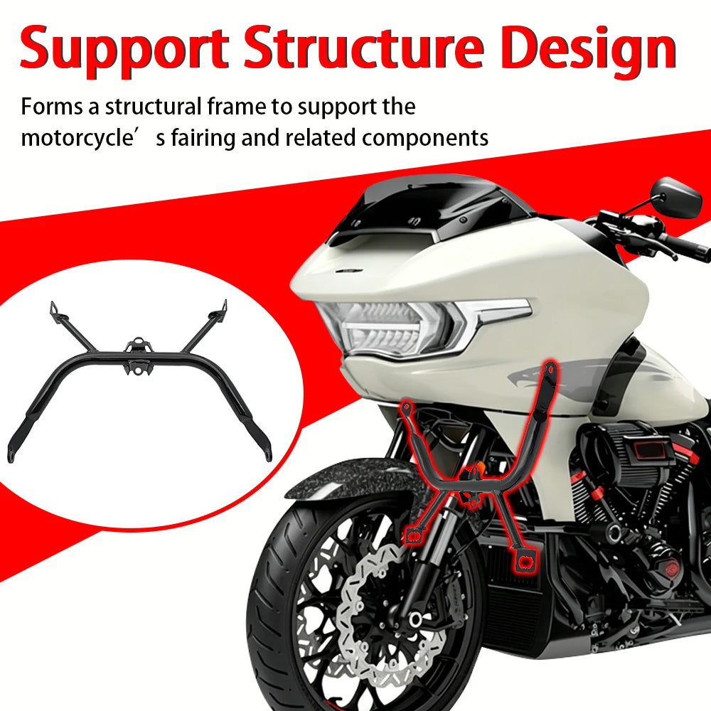 Support de fixation de carénage noir pour moto Harley-Davidson - vue 1