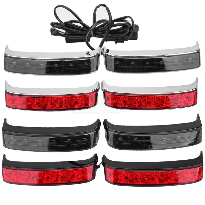 Feux LED de sacoches, stop et clignotant, pour Harley Touring Electra Glide Street Glide - vue 1