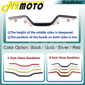 Guidon T-bar noir style club pour Harley Softail - vue 4