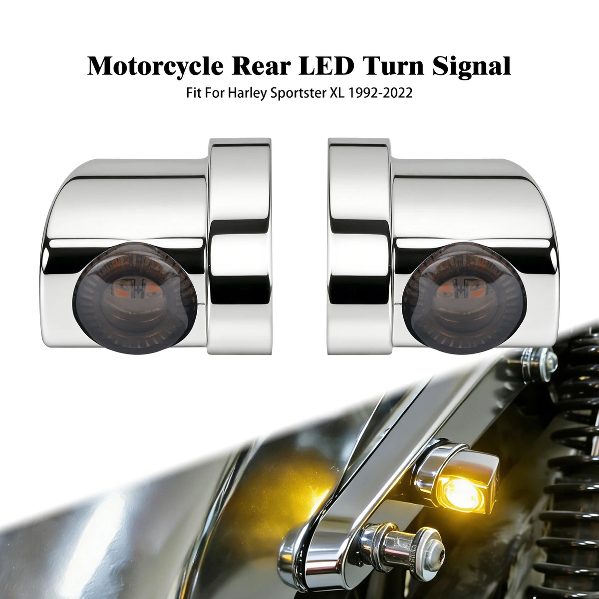 Mini clignotant arrière LED ambré pour Harley-Davidson Sportster - vue 15