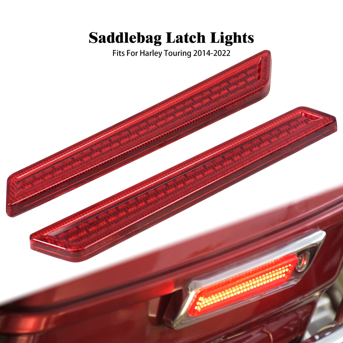 Feu LED de fermoir de sacoche rouge pour Harley-Davidson Touring - vue 8