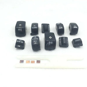Capuchons de boutons de commodo pour Harley Touring - vue 4