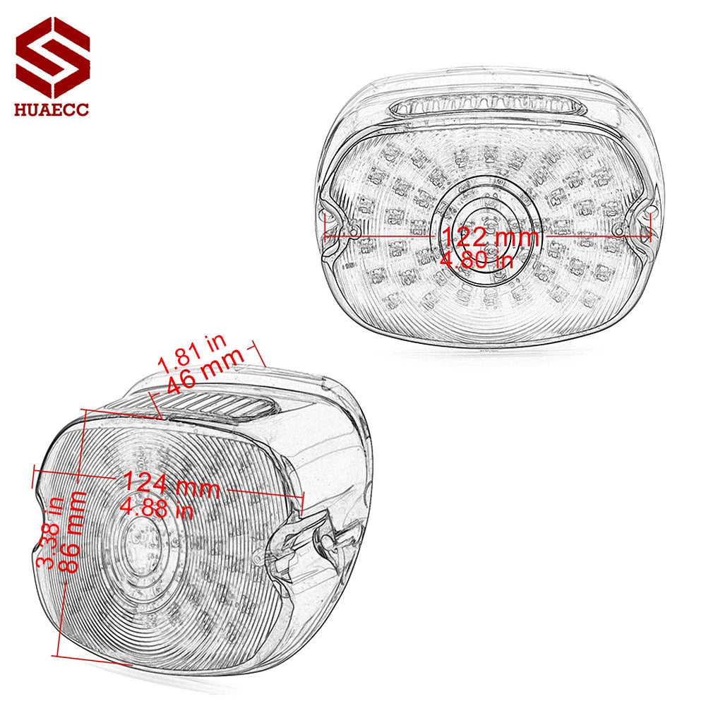 Feu arrière LED lentille fumée pour Harley Softail Dyna Touring Sportster - vue 6