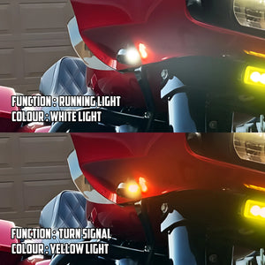 Clignotant LED noir homologué E-Mark pour Harley-Davidson Road Glide - vue 3