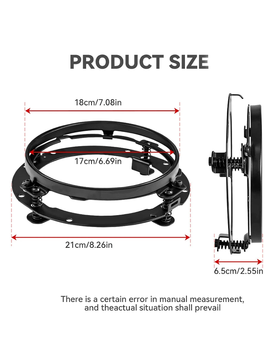 Support de phare 7 pouces pour Harley Touring Softail - vue 2