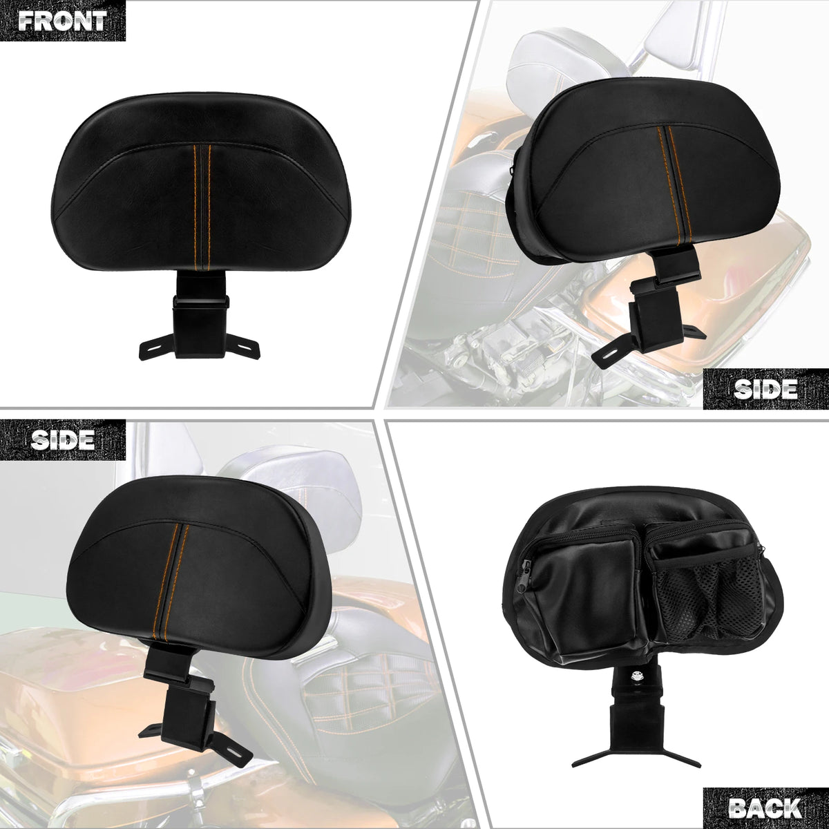 Selle Two-Up Conducteur/Passager avec Dossier Avant - Harley-Davidson Touring 2009 et plus – photo 3/9