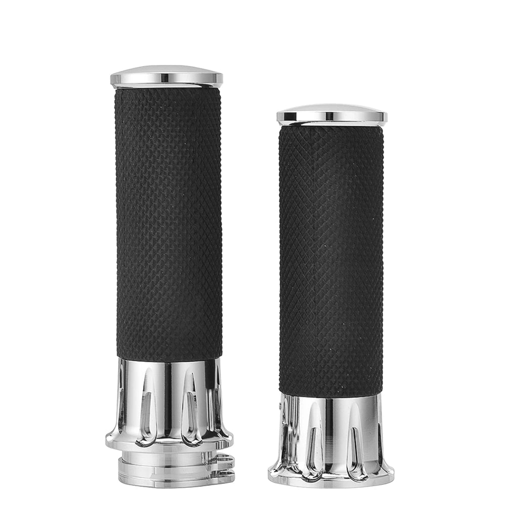 Poignées de guidon quadrillées pour Harley Sportster Dyna Softail - vue 3
