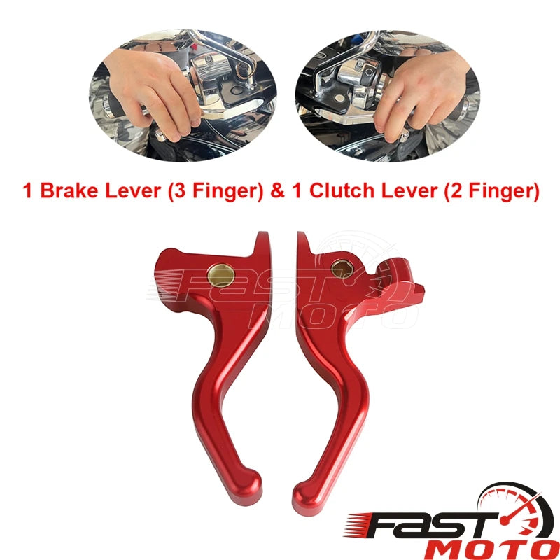Paire de leviers courts noirs pour moto Harley-Davidson V-Rod - vue 24