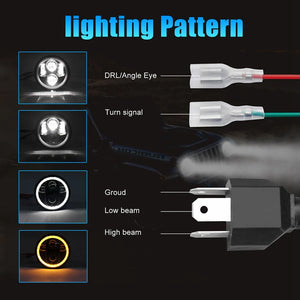 Phare LED 5,75 pouces pour Harley Sportster Dyna - vue 6