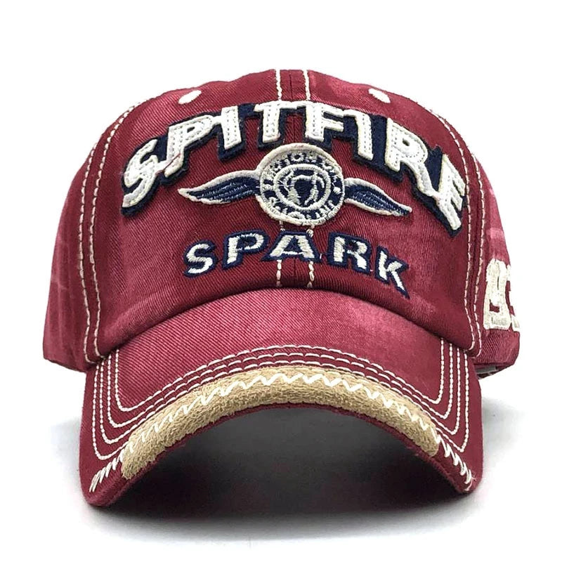 Casquette snapback brodée en coton - vue - vue 2