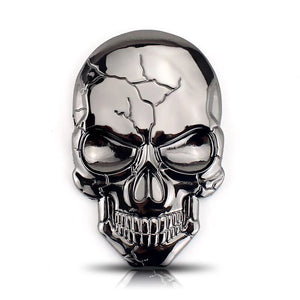 Badge autocollant 3D tête de mort en métal pour moto - vue 10