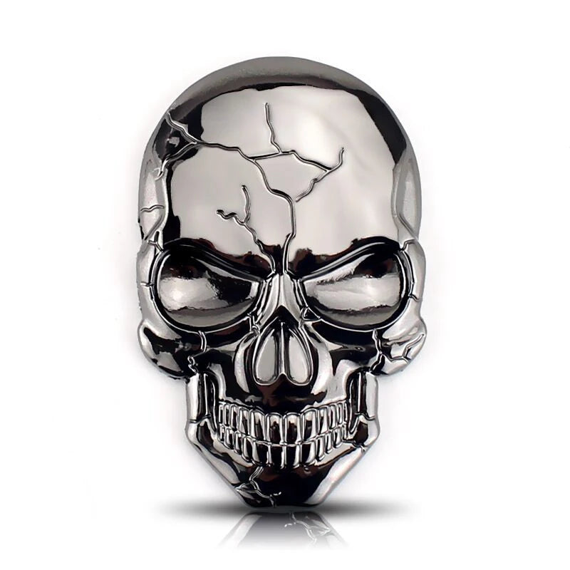 Badge autocollant 3D tête de mort en métal pour moto - vue 10