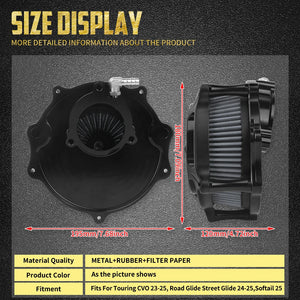 Filtre à air intake pour Harley-Davidson Softail 2025-2026 et Touring CVO, Road Glide, Street Glide 2023-2026 – photo 6/19