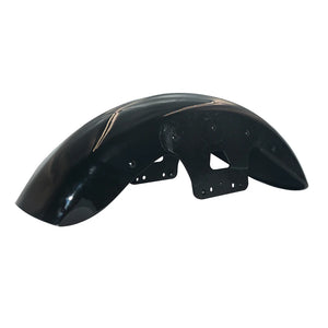 Garde-boue avant moto style chopped noir brillant pour Harley-Davidson Touring - vue 2
