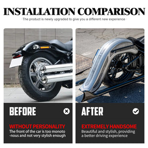 Garde-boue Arrière Rallongé en Acier (Non Peint) - Harley-Davidson Softail 1986-2017 – photo 2/6