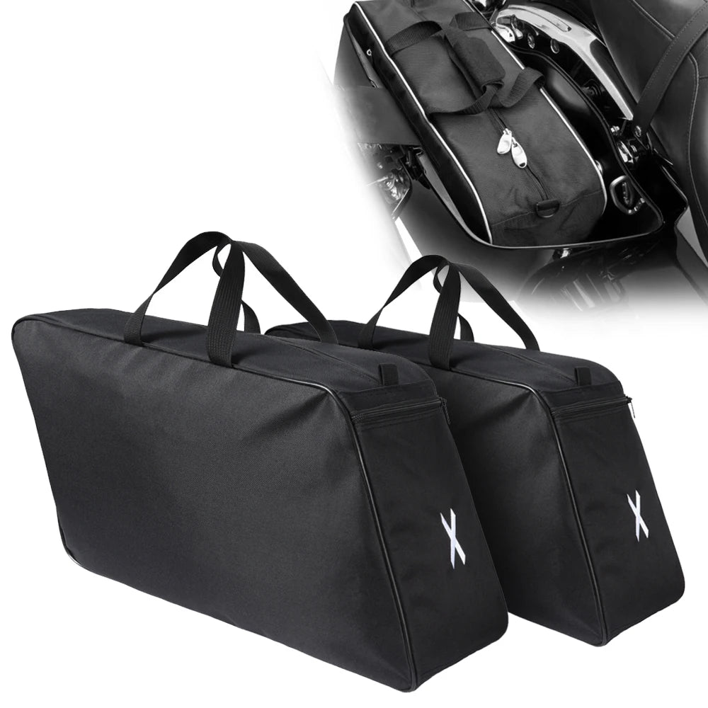 Doublure souple noire en Cordura pour valise rigide de moto Harley Touring - vue 1
