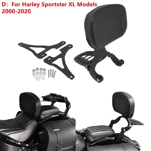 Dossier conducteur/passager réglable (sissy bar) noir/chrome pour Harley-Davidson Softail Breakout, Touring 2009-2017 – photo 12/27