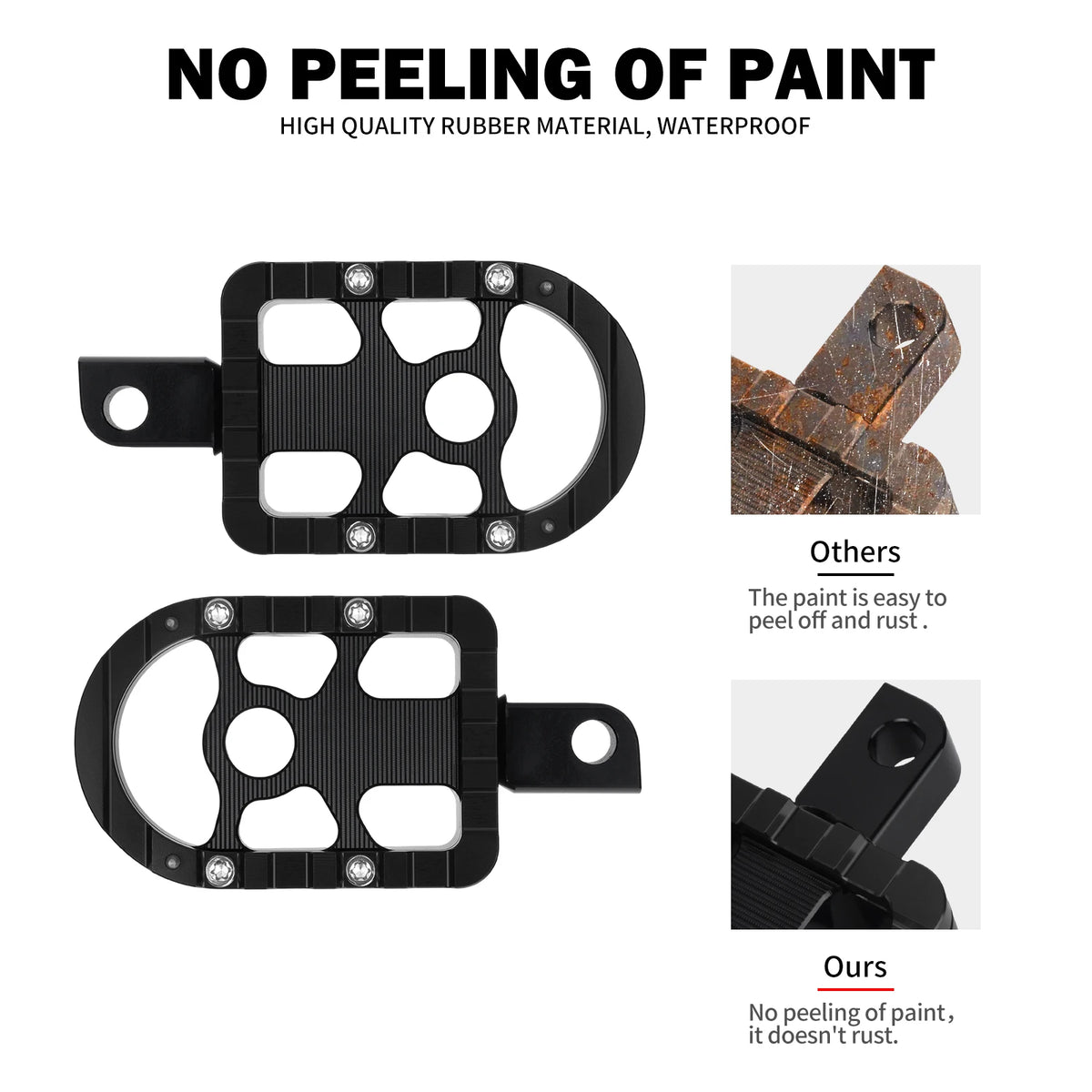 Marchepieds/repose-pieds passager arrière pour Harley-Davidson Sportster, Touring, Road Glide, Dyna et Softail FL – photo 2/12