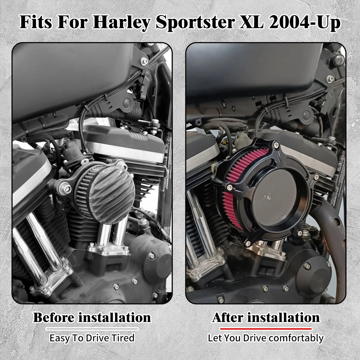 Kit filtre à air complet pour Harley-Davidson Sportster, Dyna, Softail, Touring – photo 5/14
