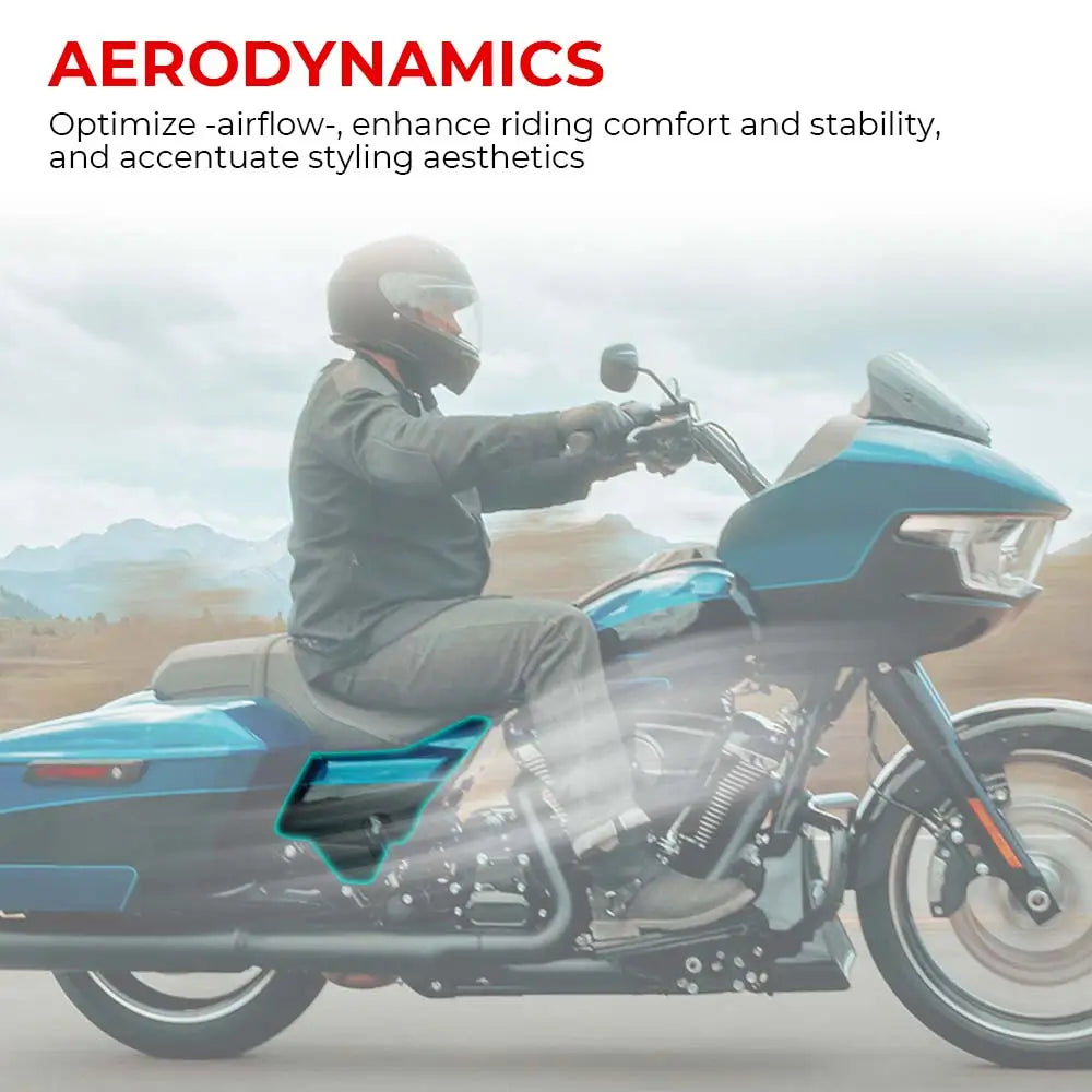 Caches de batterie noirs pour Harley Road Glide Street Glide - vue 4