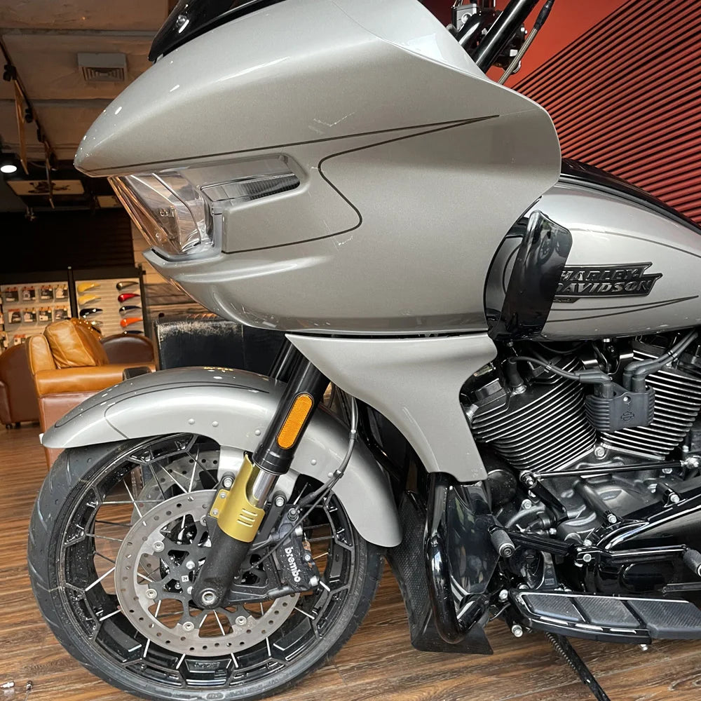 Caches de protection de fourche avant, colliers Noir/Or - Harley-Davidson CVO Road Glide 2023-2024 – photo 2/8