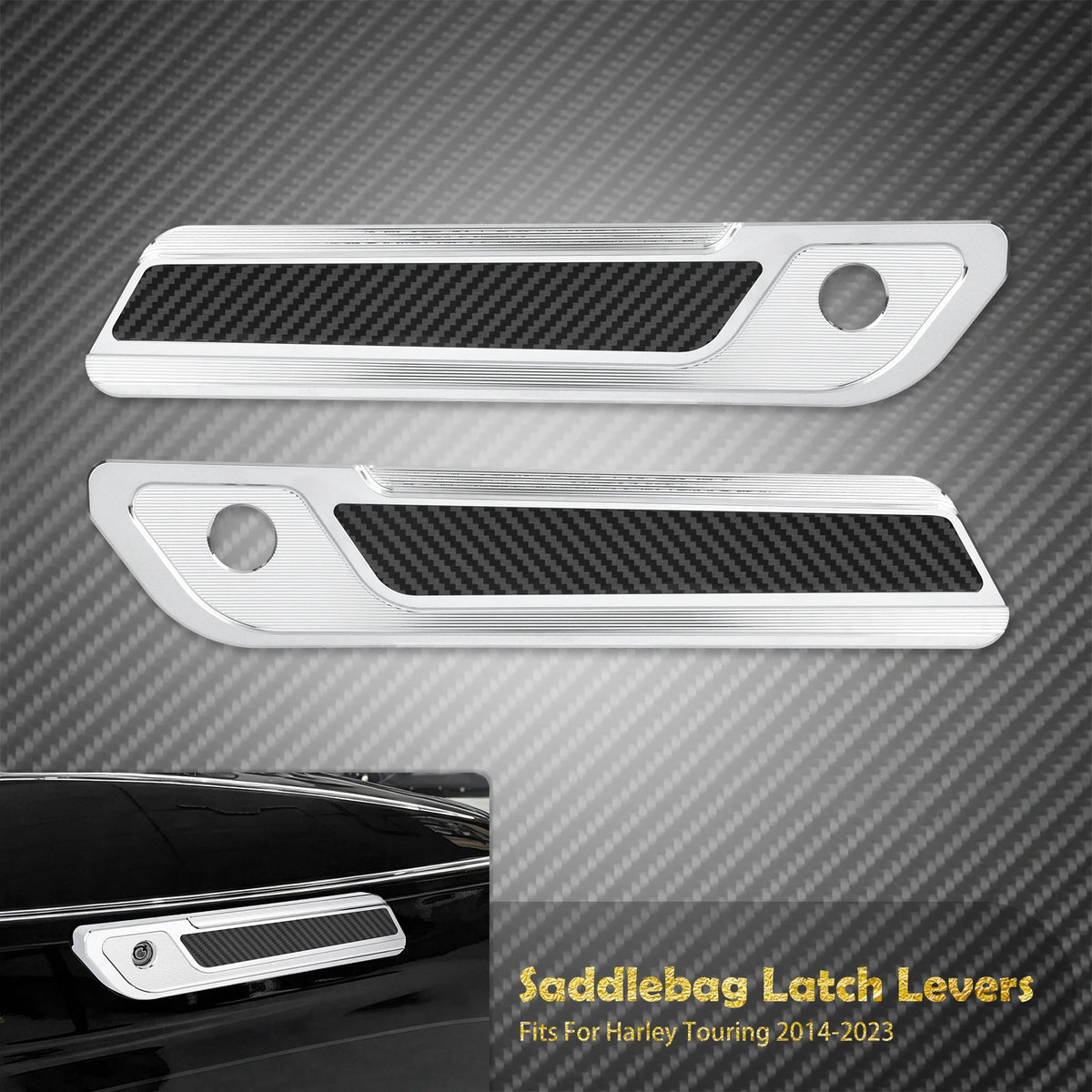Leviers de loquets de sacoches en aluminium - Harley Touring Road King, Electra Glide, Street Glide, Road Glide 2014-2025 – photo 12/12