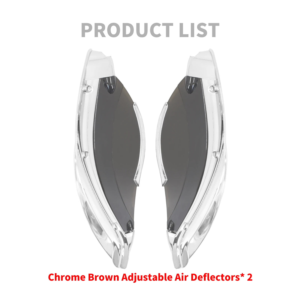 Ailerons déflecteurs d'air réglables pour carénage batwing - Harley-Davidson Touring Electra Glide, Street Glide, Tri Glide 2014 et plus – photo 5/10