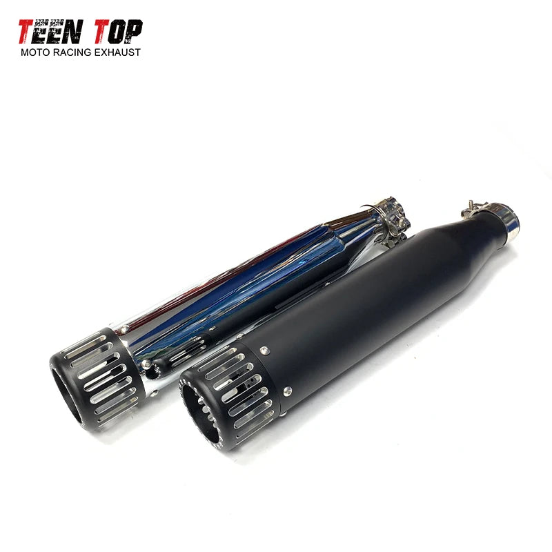 Silencieux rétro inox pour Harley Sportster - vue 4