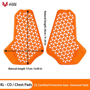 Protection dorsale moto orange certifiée CE - vue - vue 7