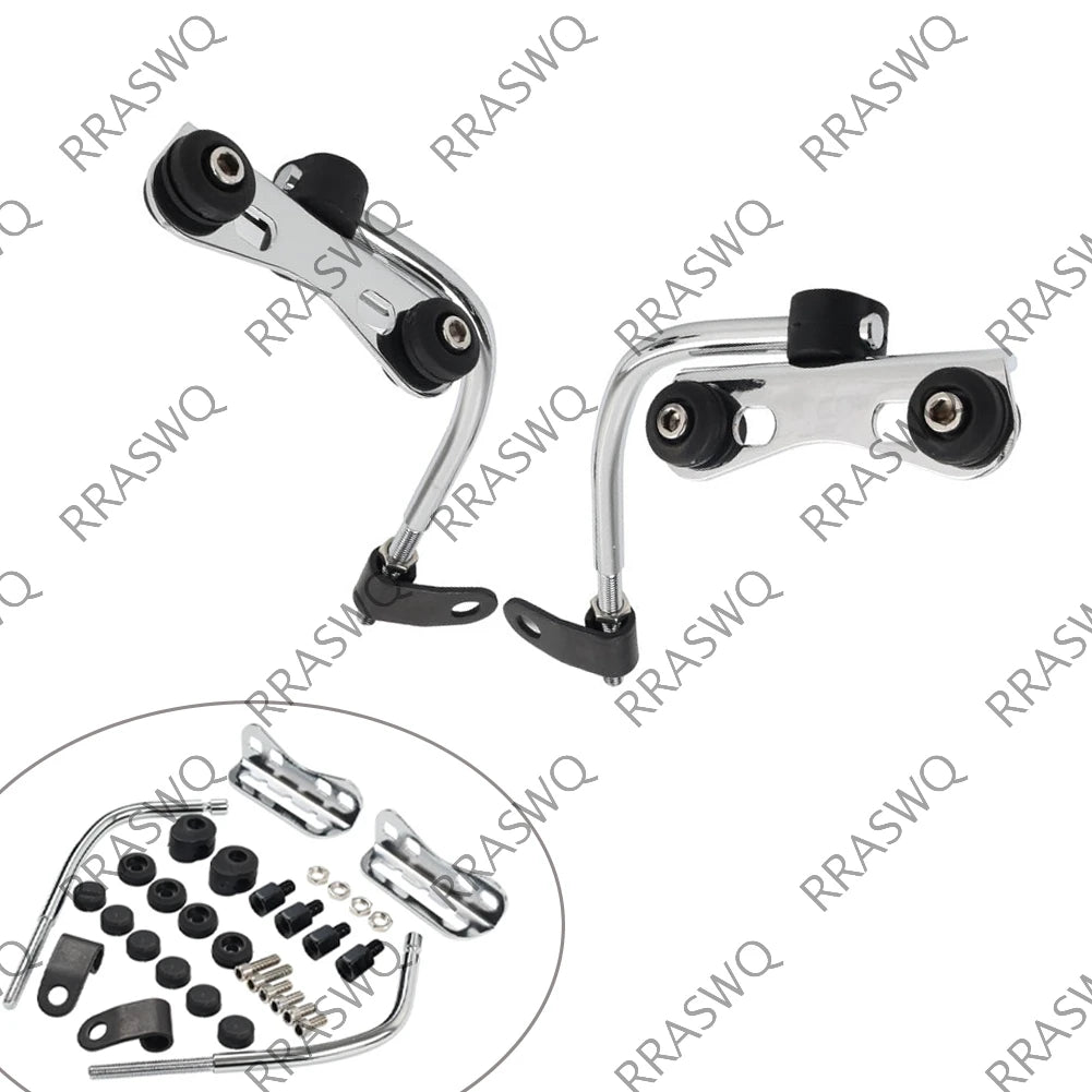 Kit de fixation universel de pare-brise noir pour moto - vue 1