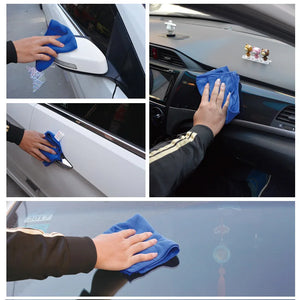 Lot de 5 Serviettes Microfibre Suédine pour Lavage Auto/Moto (30x30cm & 30x70cm) – photo 6/8