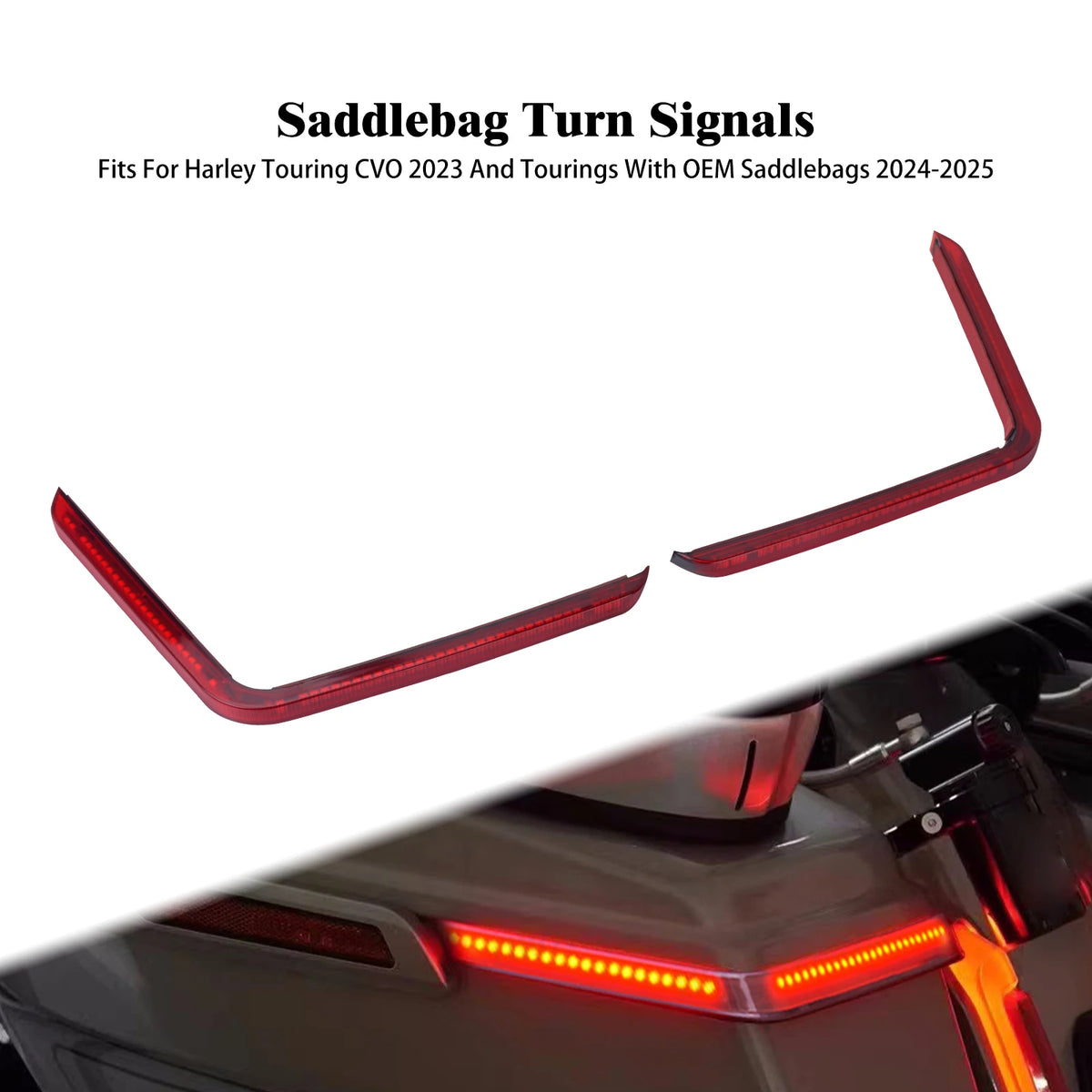 Feux LED de Sacoche (Position/Stop/Clignotant) - Harley-Davidson Touring CVO 2023, Touring avec Sacoches d'Origine 2024-2025 – photo 7/8