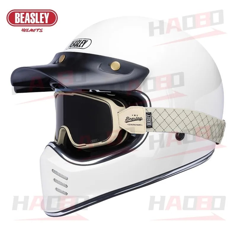 Casque moto intégral rétro - vue produit - vue 10