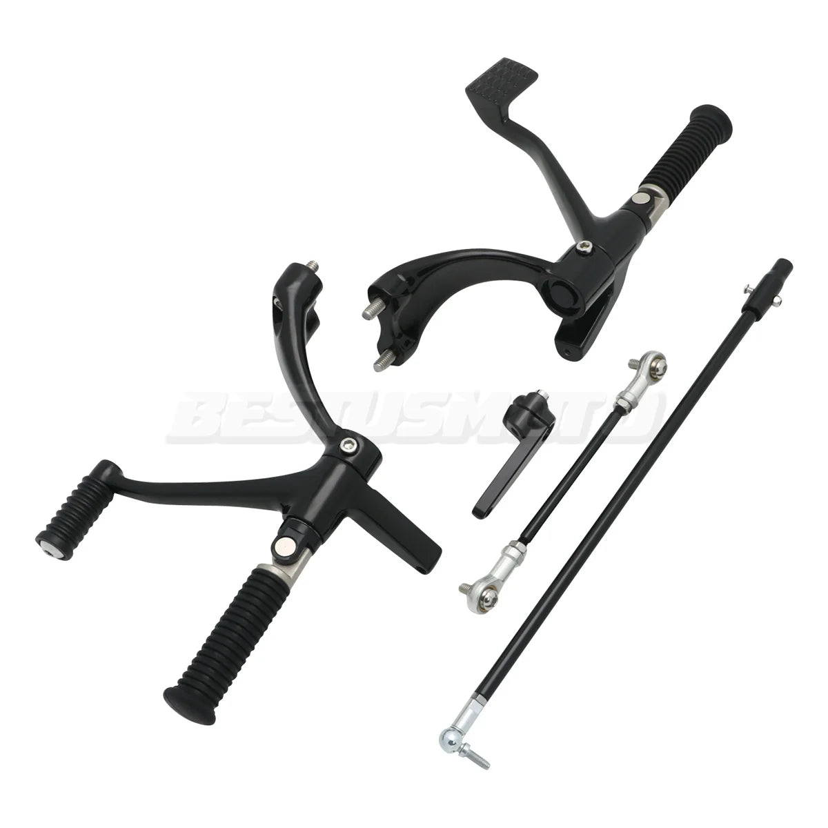Kit complet commandes avancées CNC, repose-pieds, leviers et biellettes pour Harley-Davidson Sportster XL 883, 1200, 48 2004-2024 – photo 20/20