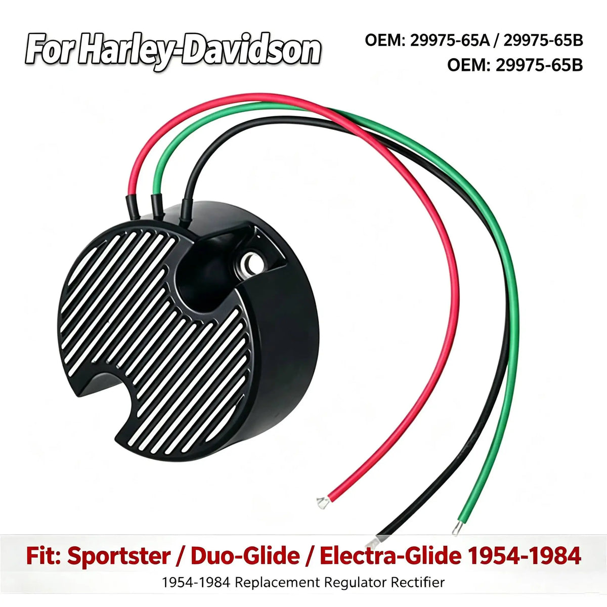 Régulateur de tension rond pour Harley Sportster et Electra Glide anciennes - vue 1