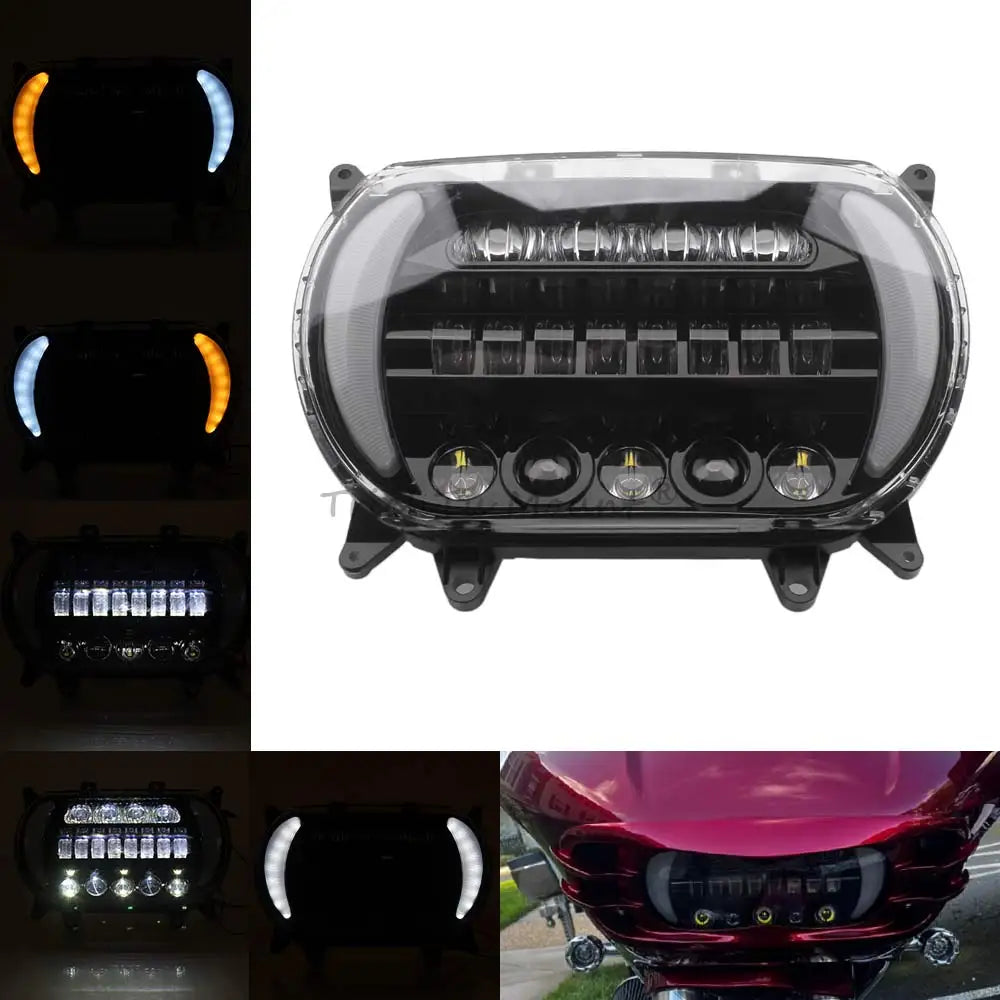 Phare LED avec clignotants intégrés pour Harley Road Glide - vue 1