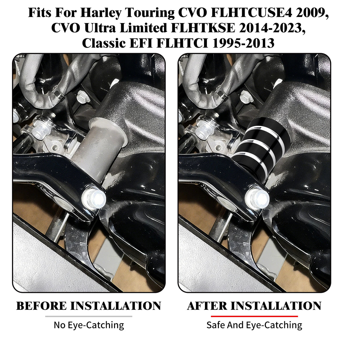 Capuchon de sélecteur talon en aluminium pour Harley Touring et CVO – photo 3/9