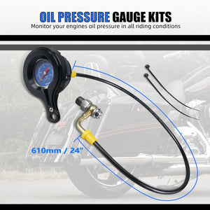 Kit manomètre de pression d'huile pour Harley Touring - vue 1