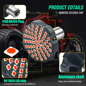 Inserts LED de clignotants pour Harley Touring Softail Dyna - vue 4