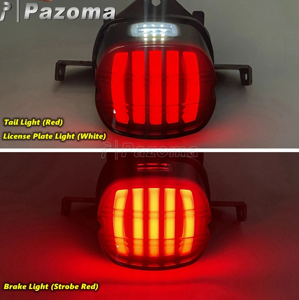 Feu arrière LED fumé pour Harley Sportster Dyna Softail Touring - vue 6