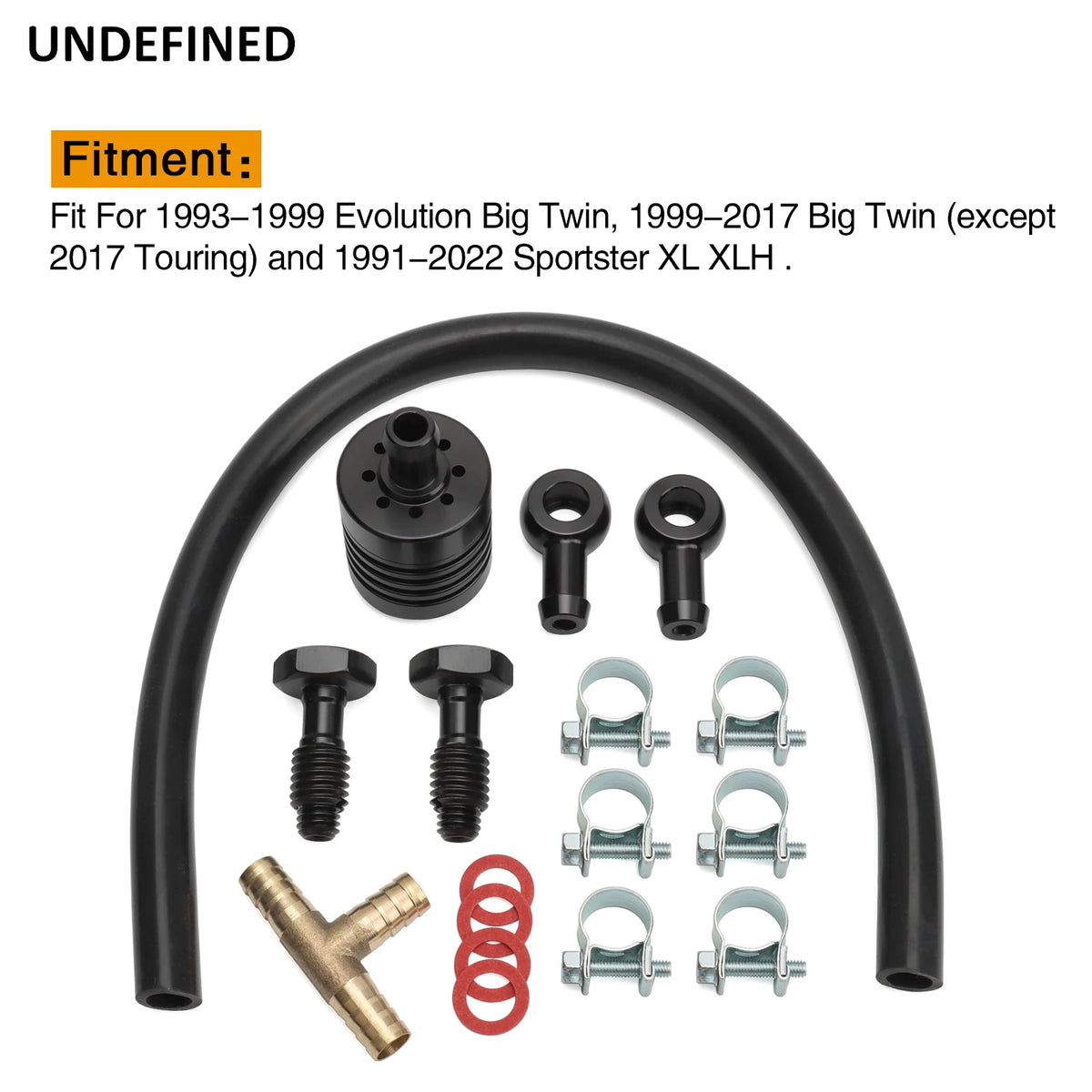 Support de filtre à air et reniflard en aluminium pour Harley-Davidson Big Twin Evolution 1993-1999 et Sportster XL - vue 3