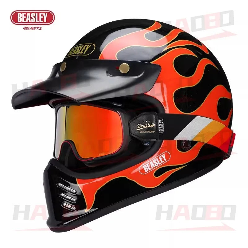 Casque moto intégral rétro - vue produit - vue 29