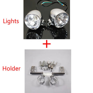 Phares additionnels bullet 4 pouces pour Harley custom - vue 7