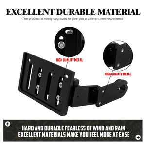 Support de plaque d'immatriculation noir monté sur le côté d'une Harley-Davidson Softail - vue 4