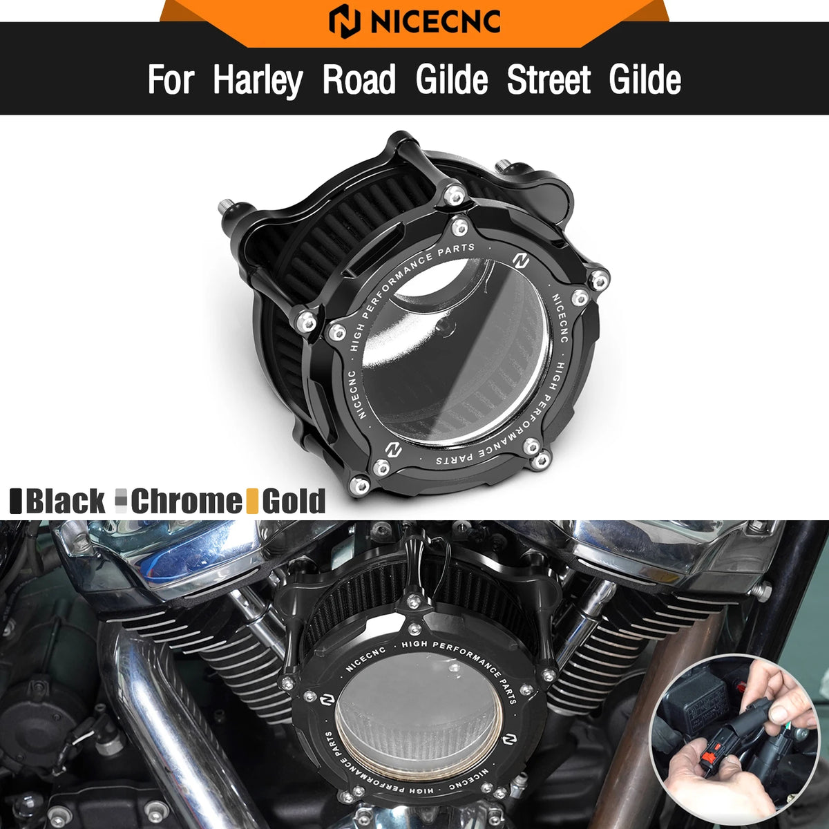 Jantes Dorées en Alliage d'Aluminium Avant/Arrière - Harley-Davidson Touring 2009 et plus – photo 1/9