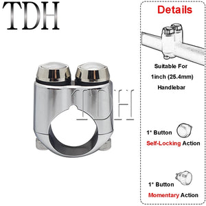 Commodo 2 ou 3 boutons pour Harley guidon 22/25 mm - vue 22