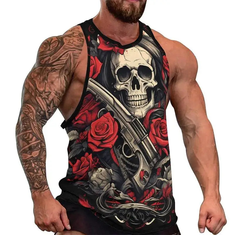 Débardeur crâne 3D oversize homme - vue 11