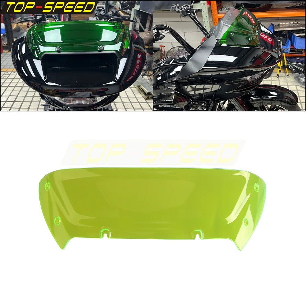 Pare-brise fendu bleu pour Harley Road Glide - vue 17